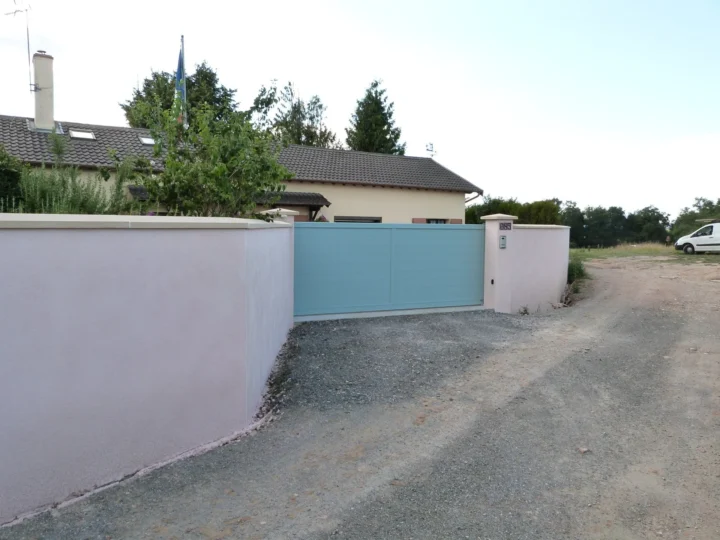 pose de portail et muret Mâcon